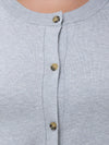 Plus Crewneck Button Front Cardigan