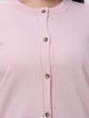 Plus Crewneck Button Front Cardigan