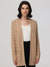 Cable Long Cardigan