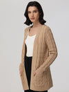 Cable Long Cardigan