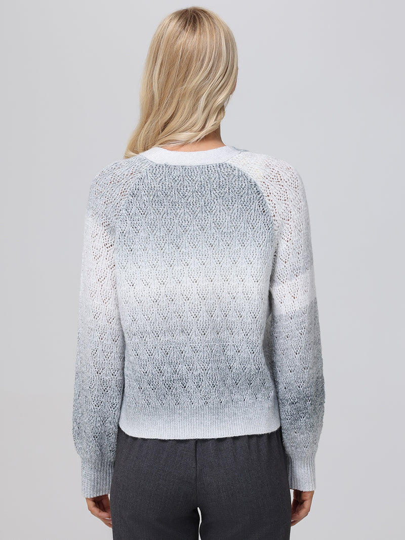 Ombre Pointelle Cardigan