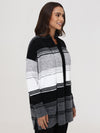 Stripe Shawl Collar Cardigan