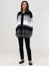 Stripe Shawl Collar Cardigan