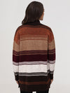 Stripe Shawl Collar Cardigan