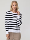 Stripe Side Split Sweater