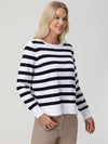 Stripe Side Split Sweater