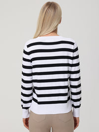 Stripe Side Split Sweater