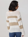 Stripe Pointelle Pullover