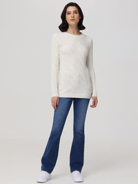 Mixed Cable Roll Neck Pullover