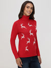 Reindeer Turtleneck Sweater