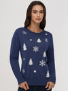 Snowflake Turtleneck Sweater