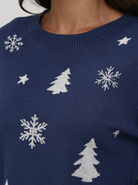 Snowflake Turtleneck Sweater