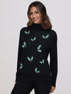 Holly Leaves Turtleneck Sweater