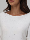 Rhinestone Boatneck Sweater