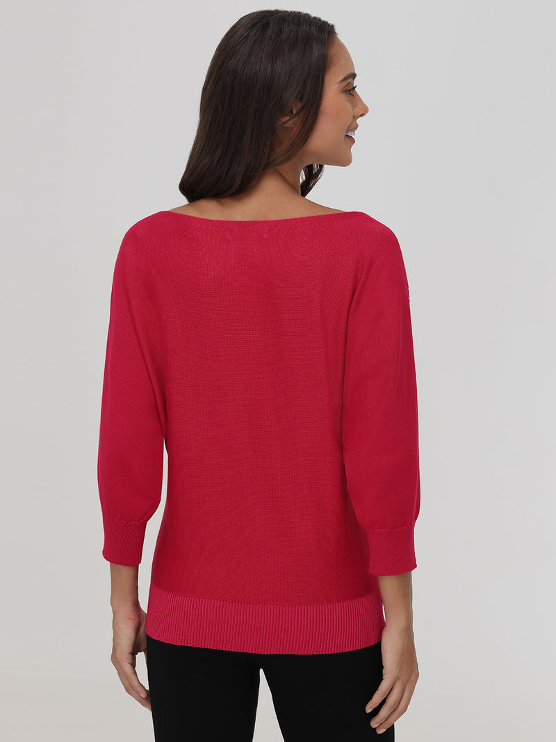 Embellished Dolman Pullover