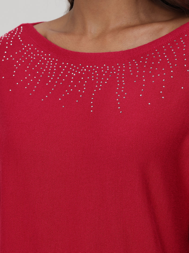 Embellished Dolman Pullover