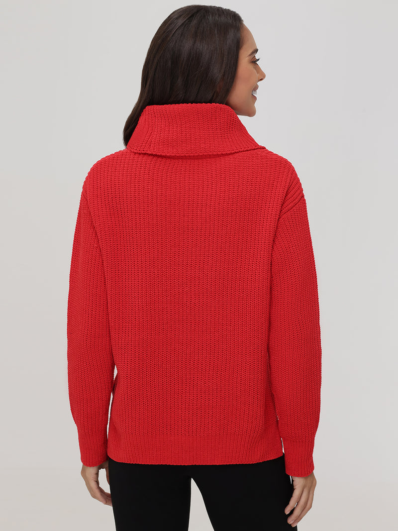 Chenille Turtleneck Sweater