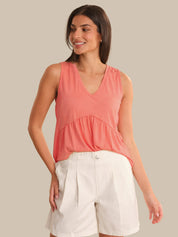 V-Neck Babydoll Top
