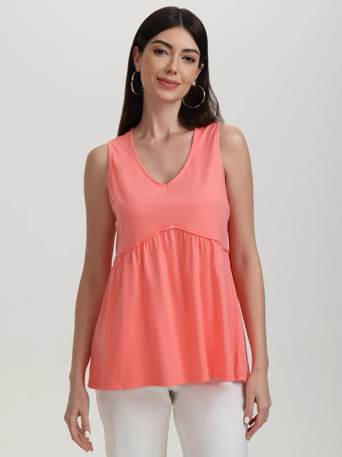 V-Neck Babydoll Top