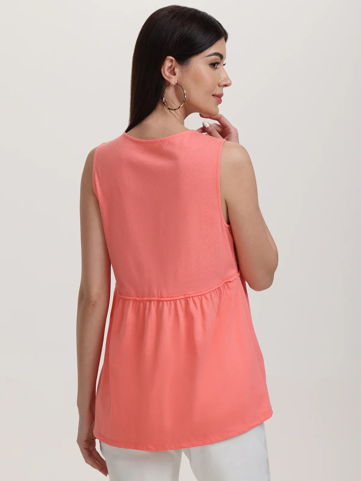 V-Neck Babydoll Top