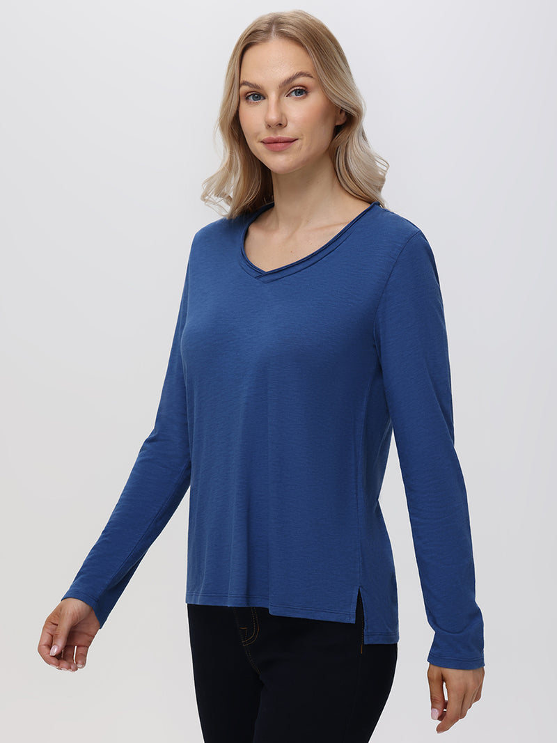 V-Neck Long Sleeve Tee