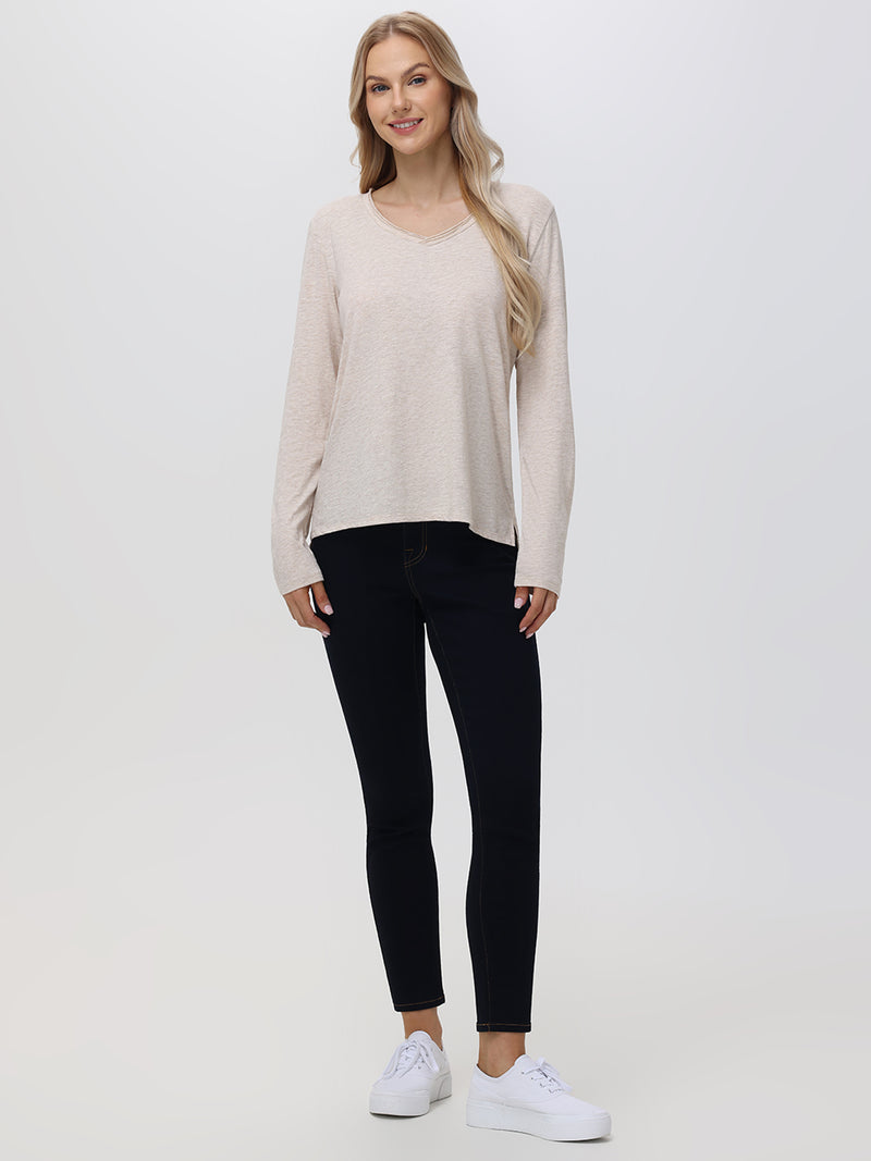 V-Neck Long Sleeve Tee