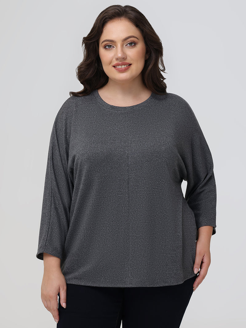 Plus Crewneck Dolman Top