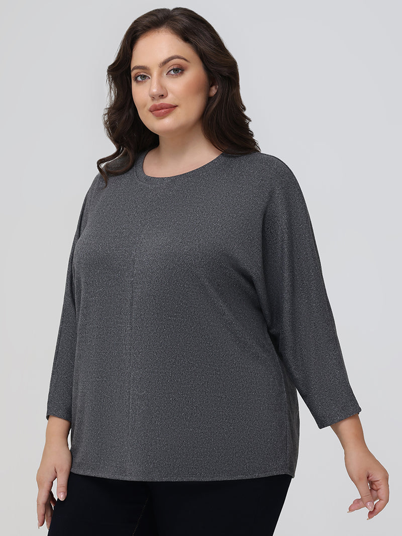 Plus Crewneck Dolman Top