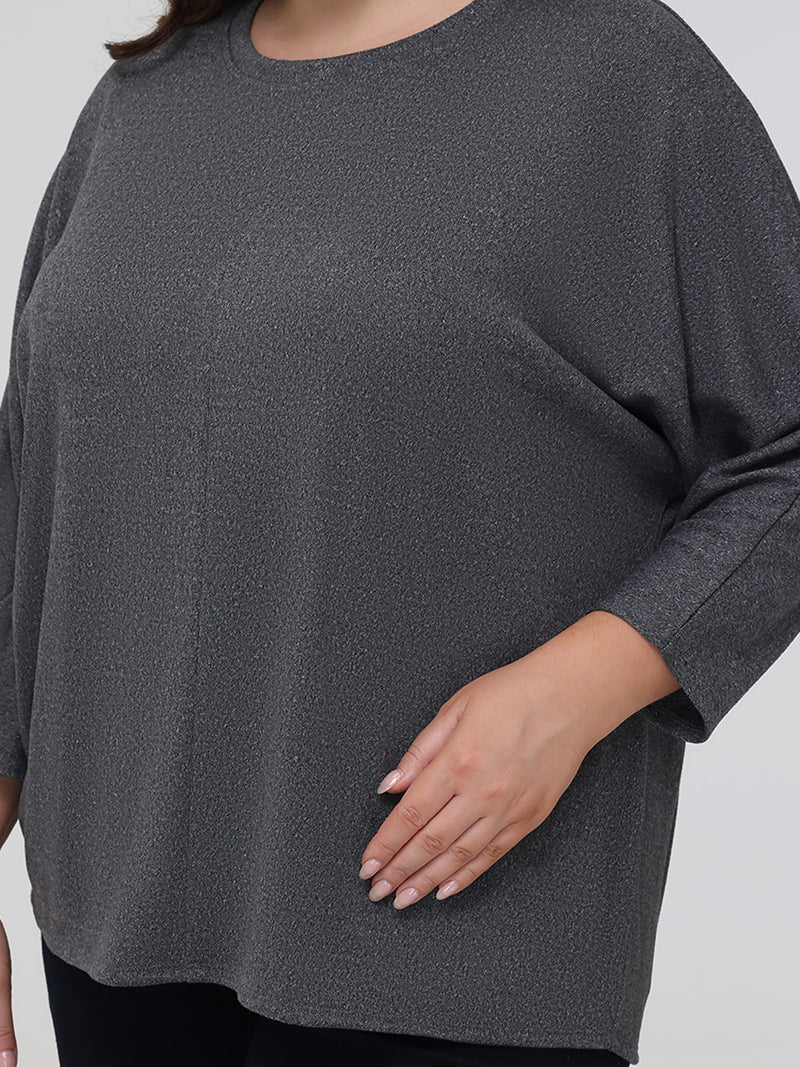 Plus Crewneck Dolman Top