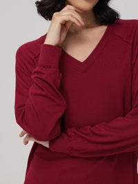 V-Neck Raglan Sleeve Top