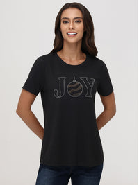 Joy Rhinestone Graphic Tee