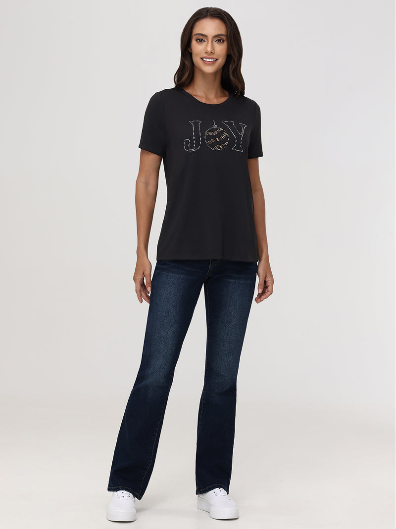 Joy Rhinestone Graphic Tee