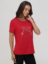 Cheers Sequins Graphic Tee