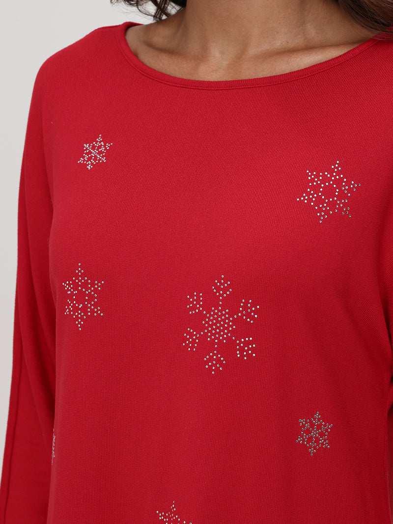 Rhinestone Snowflakes Graphic Tee