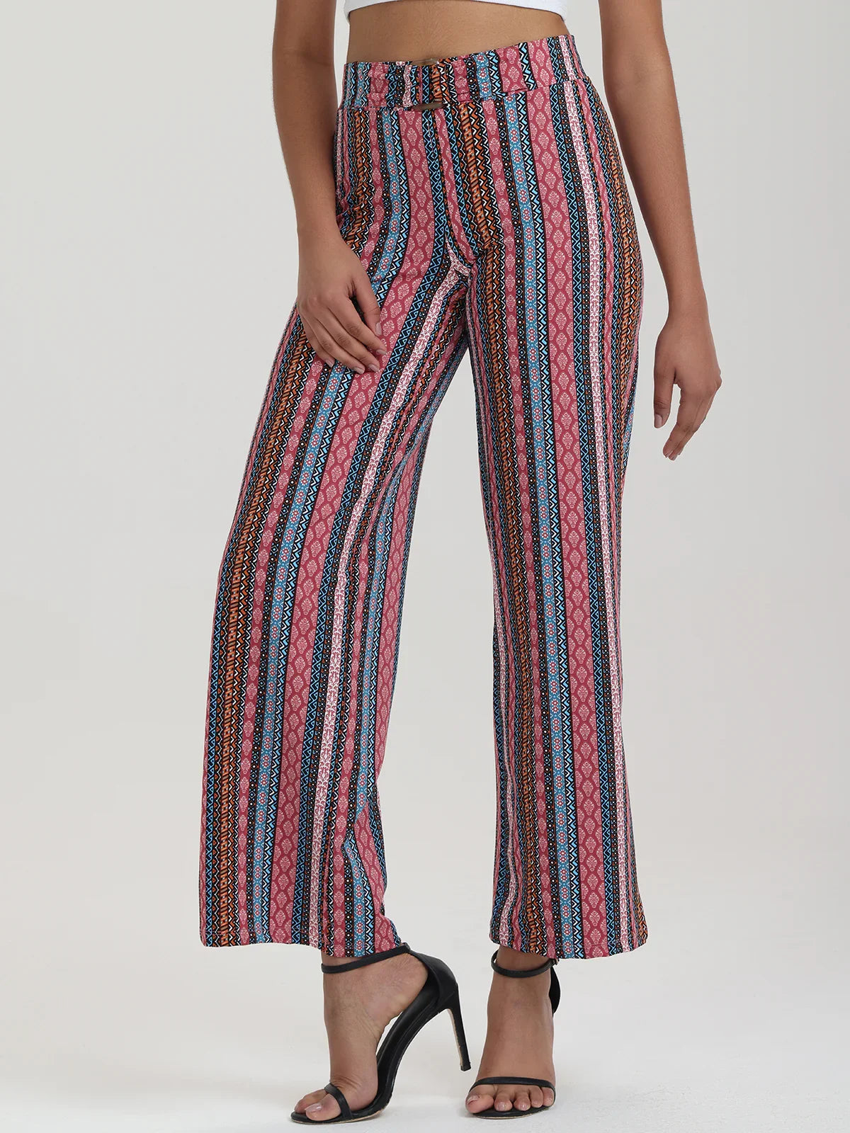 Wide-Leg Pull On Pants