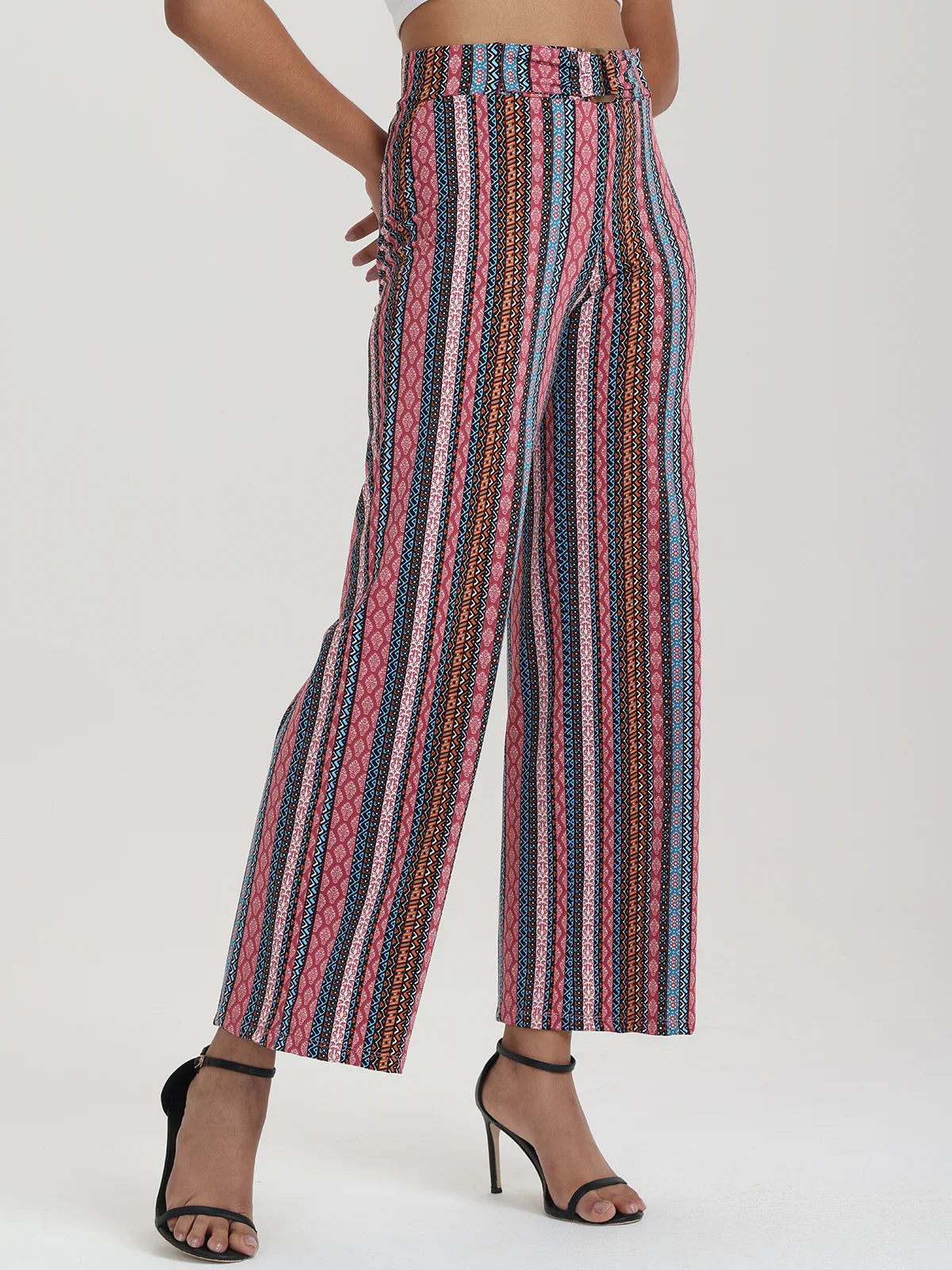 Wide-Leg Pull On Pants