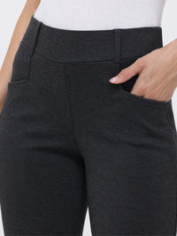 Pleated Pull-On Little Black Pants