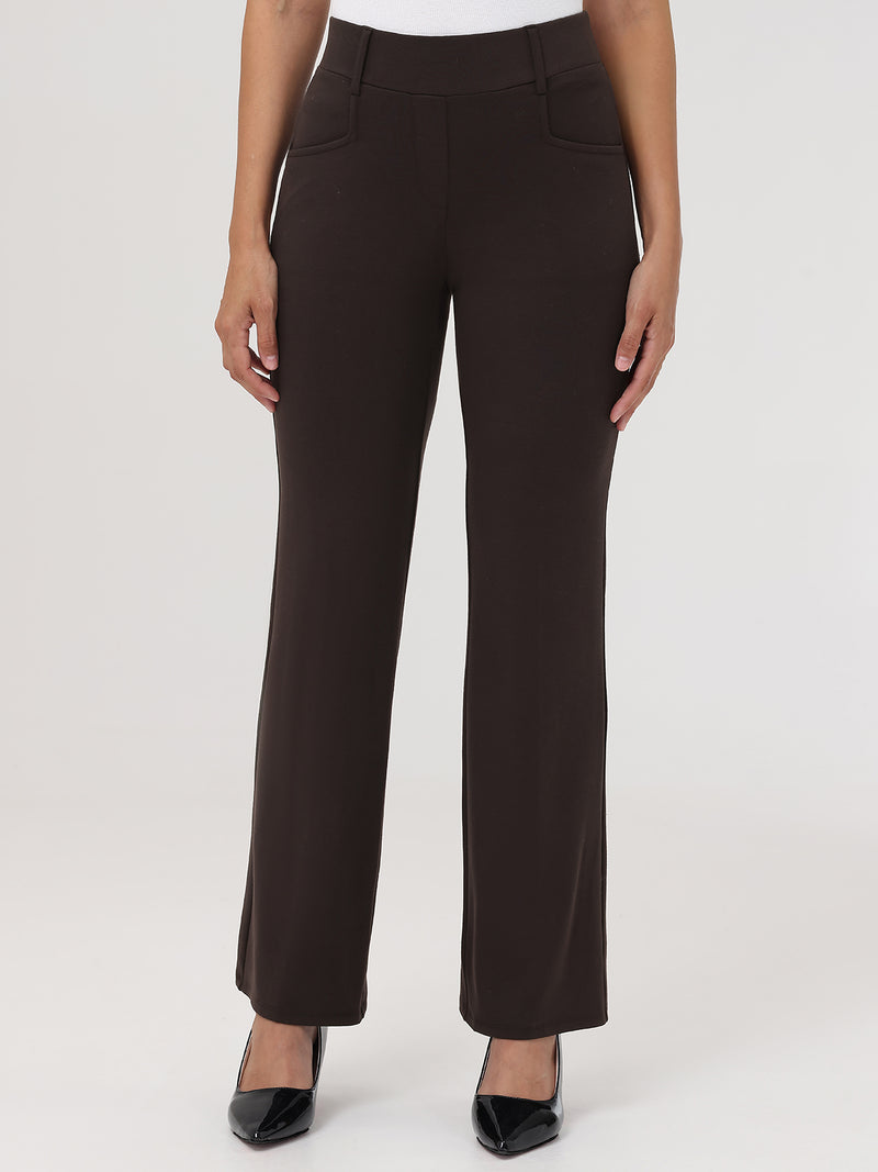 Pleated Pull-On Little Black Pants