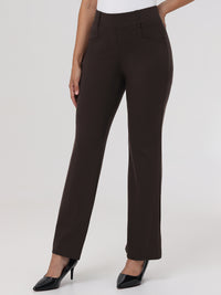 Pleated Pull-On Little Black Pants