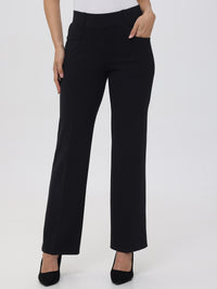 Petite Pleated Pull-On Little Black Pants