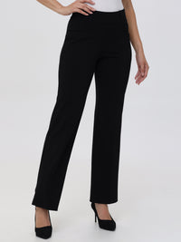 Pleated Pull-On Little Black Pants