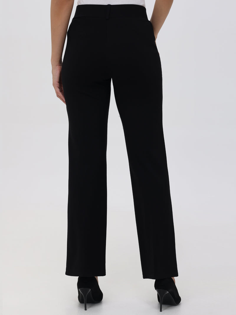 Petite Pleated Pull-On Little Black Pants