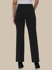 Luxe Ponte Straight Pull-On Pants