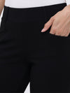 Petite Pleated Pull-On Little Black Pants