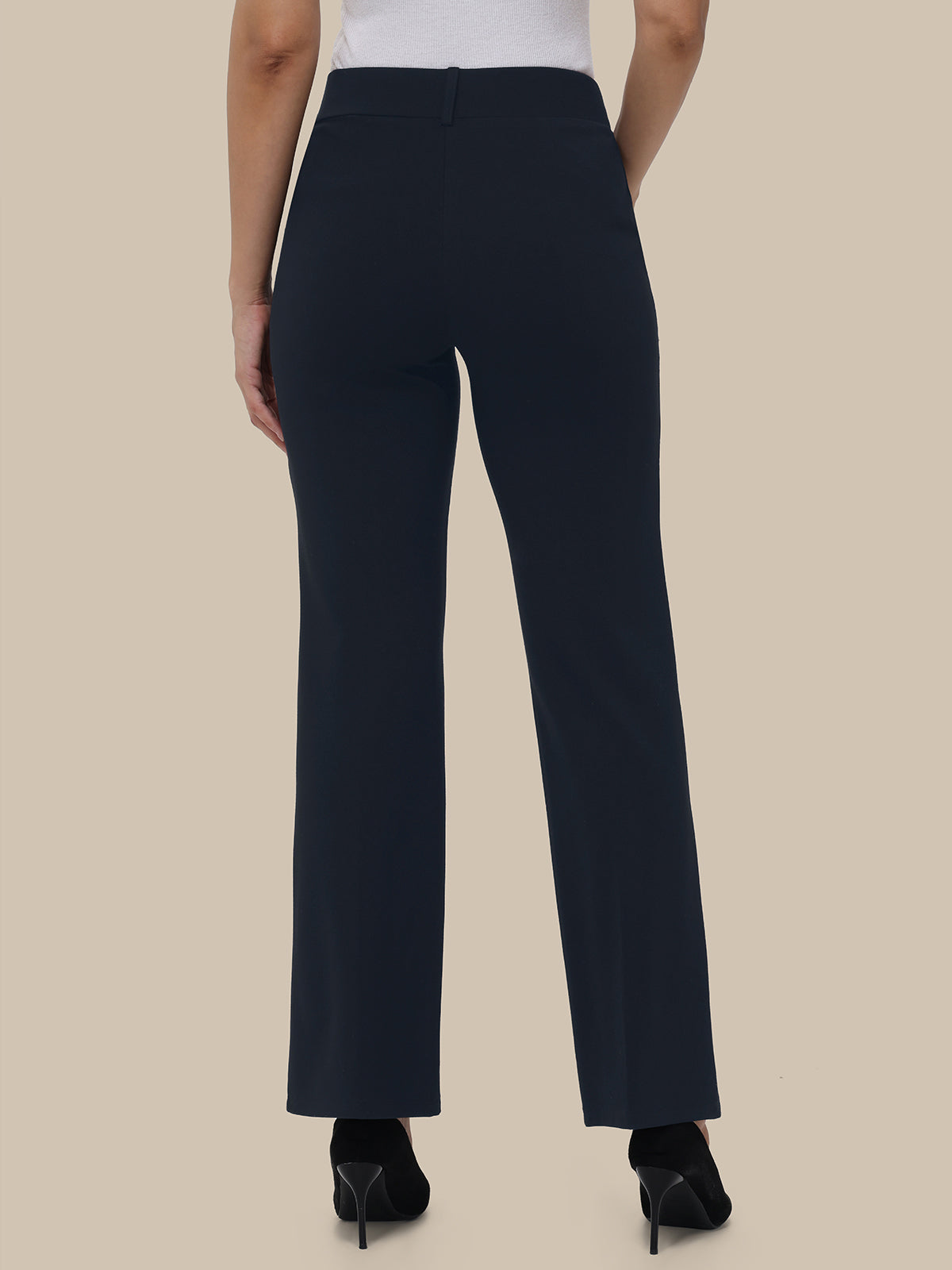 Luxe Ponte Straight Pull-On Pants