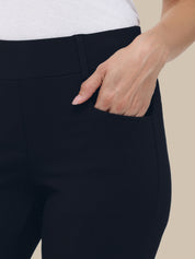 Luxe Ponte Straight Pull-On Pants