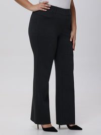 Plus Pleated Pull-On Little Black Pants