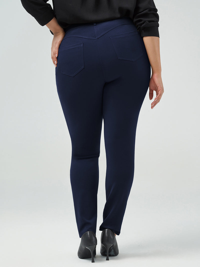 Plus Five Pocket Ponte Skinny Pants