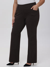 Plus Pleated Pull-On Little Black Pants