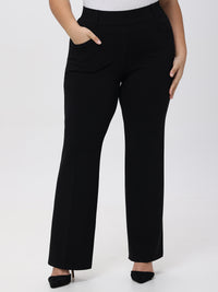 Plus Pleated Pull-On Little Black Pants